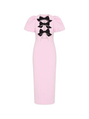 rebecca vallance genevieve midi dress Buy Rebecca Vallance Genevieve Bow-trimmed Crpe Midi Dress - White At 30% Off